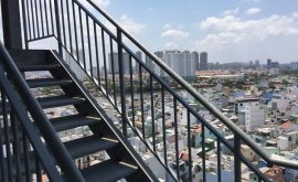 Thi công cầu thang sắt thoát hiểm tại Tân Bình